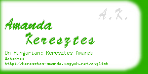 amanda keresztes business card